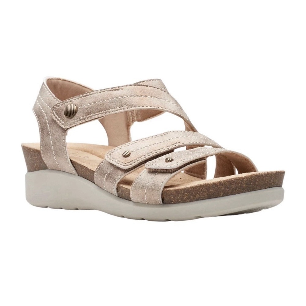 CLARKS Calenne Clara Bronze Metallic Wedge Sandals ~Women's Size 10M~NEW in box